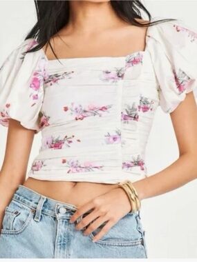 NWT Loveshackfancy Dalima top Spanish lavender‎ size 12
